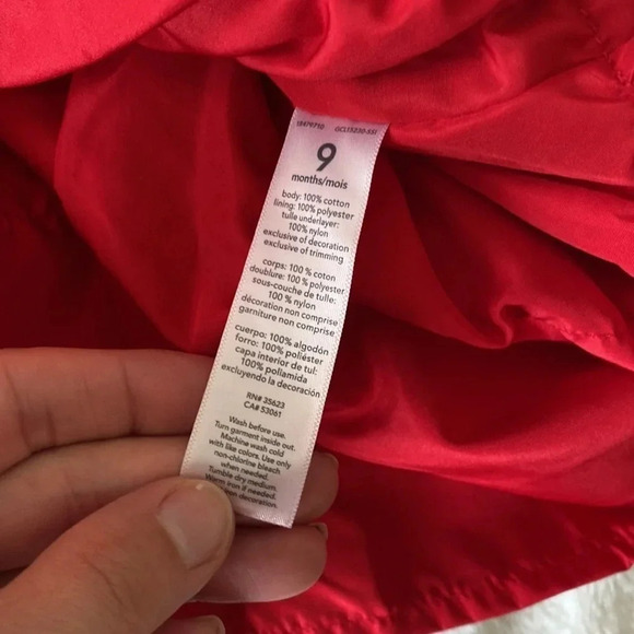 Carters red & black plaid holiday Christmas dress size 9 months - Picture 5 of 5